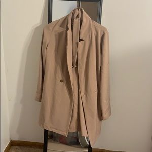 Tan Light Trench Coat with Belt